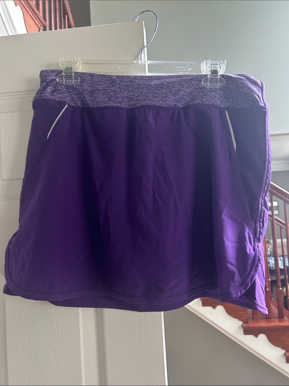 Kiwi Kate Purple Athletic Skort with Heathered Waistband